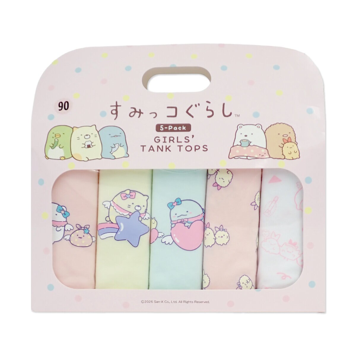 キャラクター キッズ タンクトップ 5枚組 ガールズ 110cm