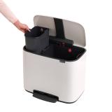 ブラバンシア ペダル式ごみ箱 11+23L 2分別 ホワイト 121142