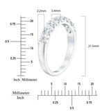 14K ホワイトゴールド 1.00カラット 7石 ダイヤモンド リング