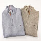 トミーヒルフィガー メンズ 1/4 ジップ セーター トミーヒルフィガー メンズ 1/4 ジップ セーター