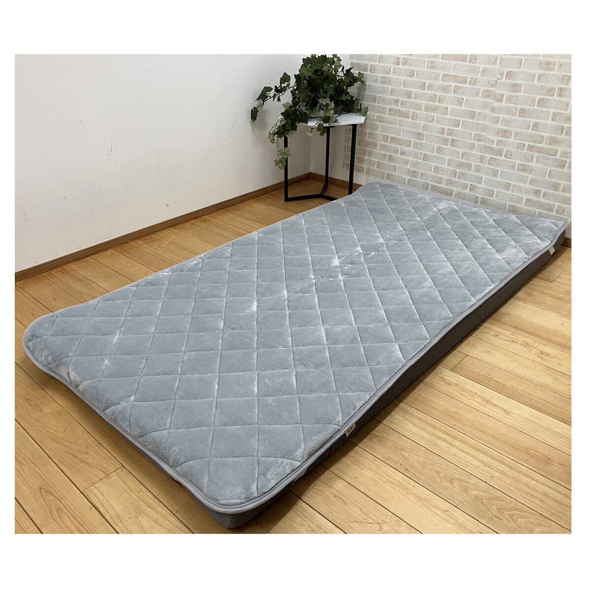 昭和西川 6層あったか敷パッド シングル ライトグレー