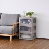 YAMAZEN コンテナフルオープンボックスM 3個組 グレージュ