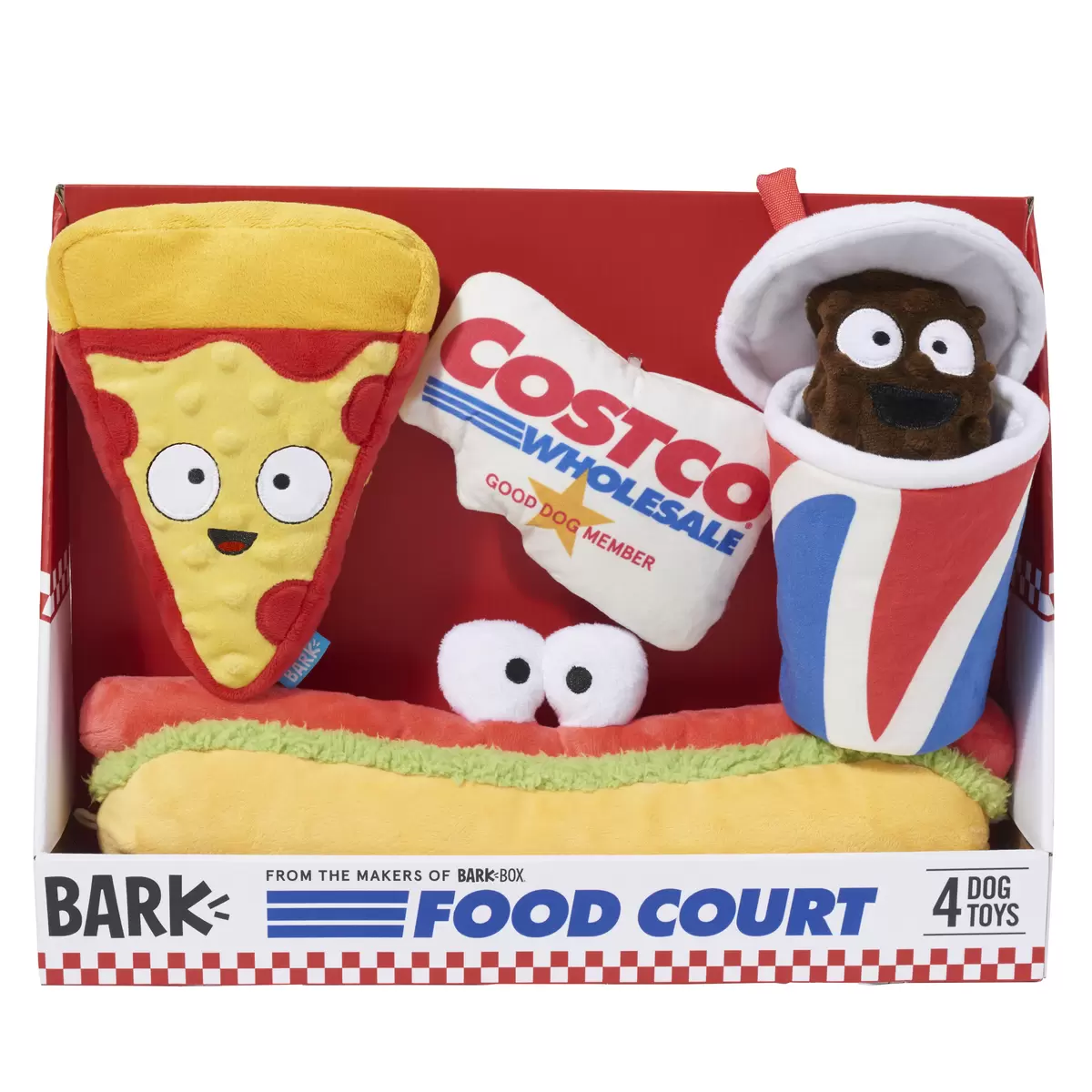 バーク コストコ フード コート ペット用おもちゃ 4個セット Costco Japan バーク コストコ フード コート ペット用おもちゃ 4個セット Costco Japan