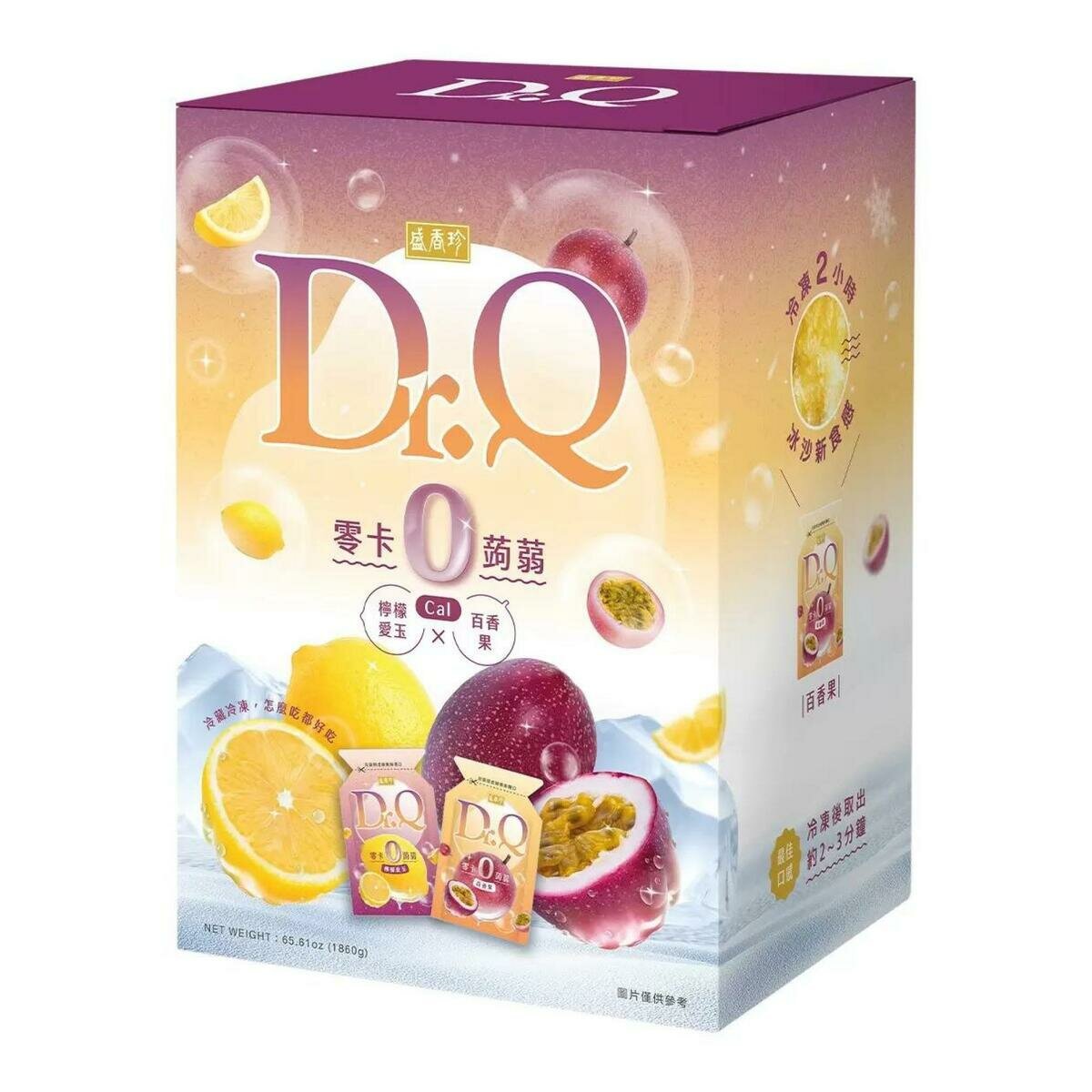 盛香珍 Dr.Q ゼロカロリー蒟蒻ゼリー パッションフルーツ ＋ レモン愛玉（オーギョーチ）1860g