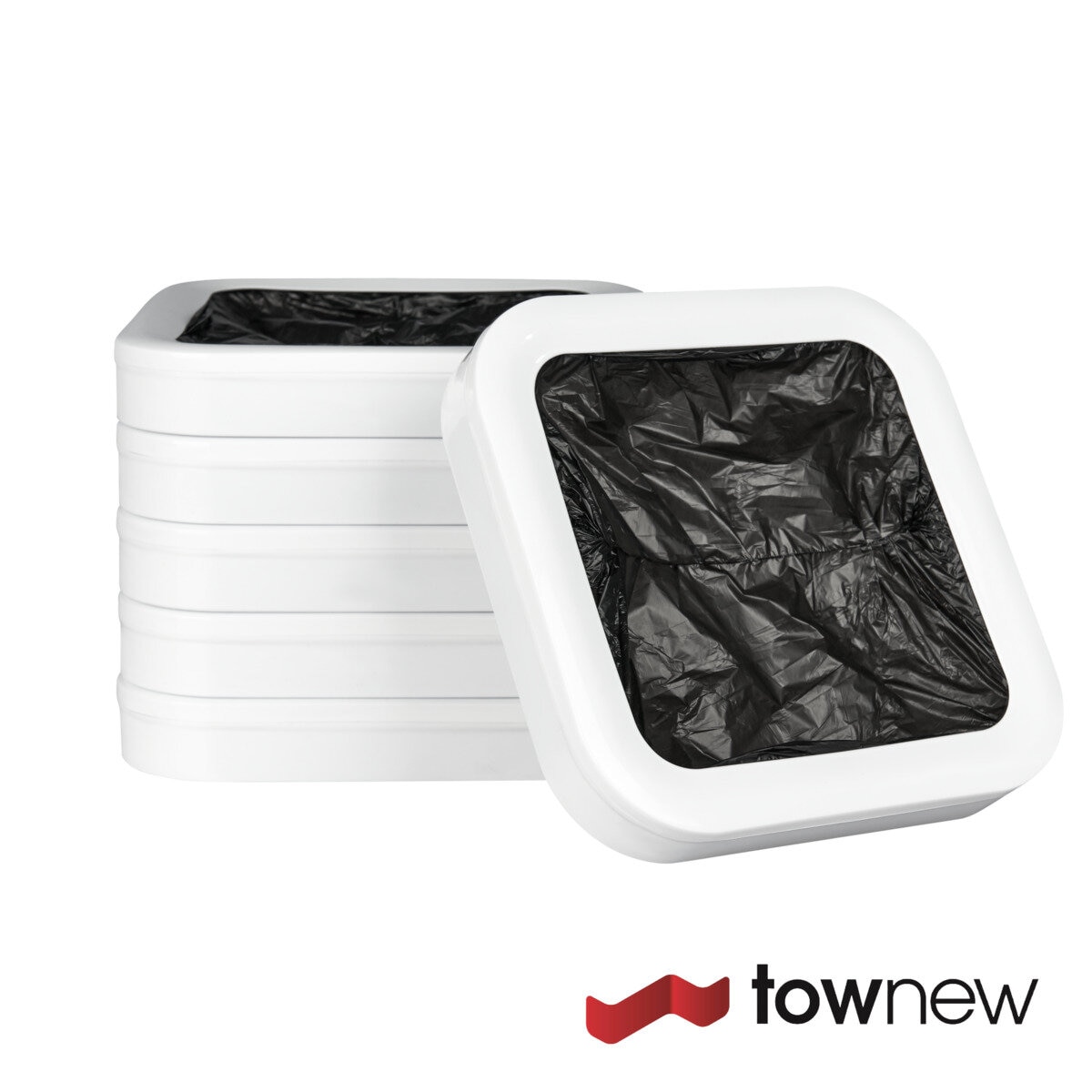 townew（トーニュウ）リフィルゴミ箱（T1, T AirX用）６個セット ブラック