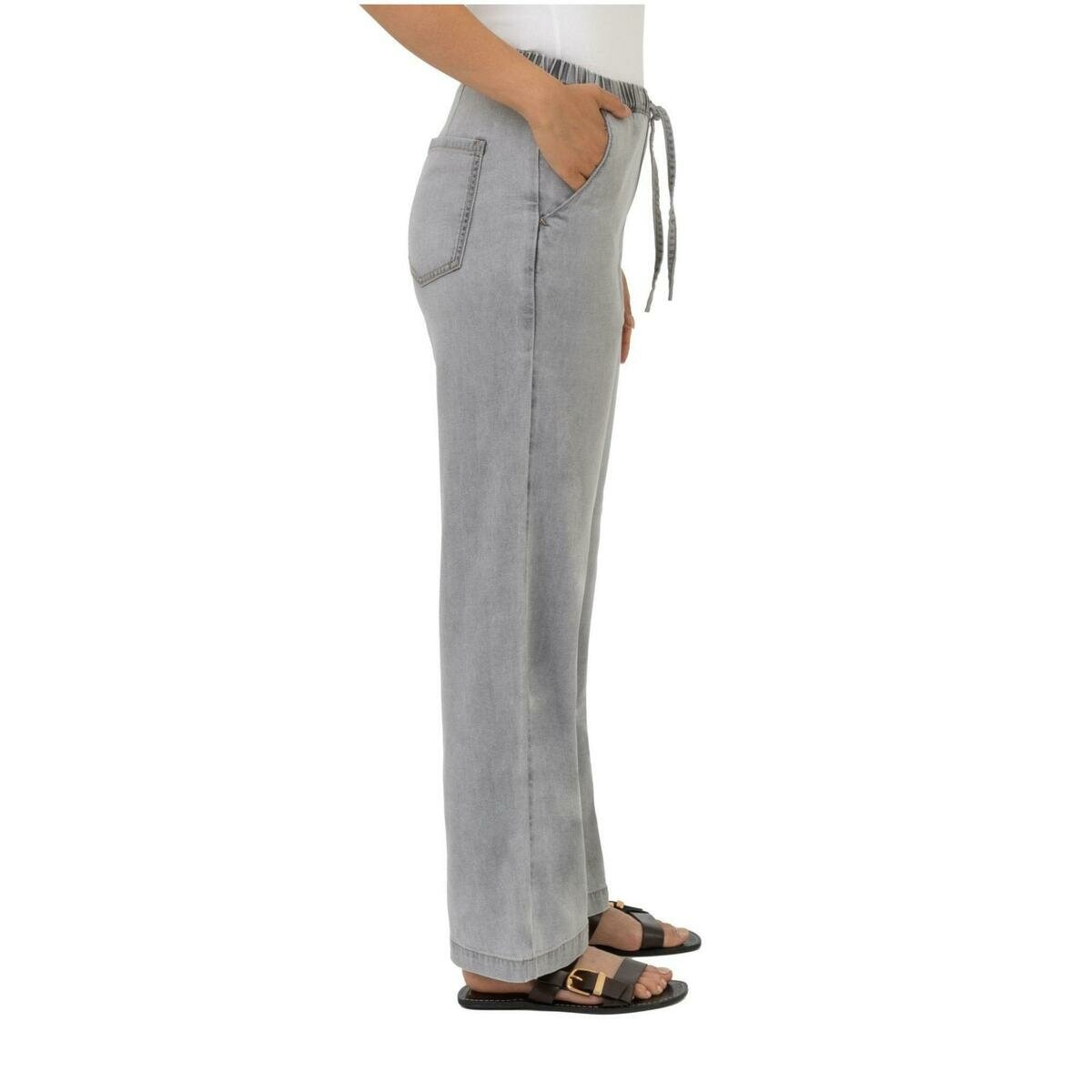 ウェル ウォーン レディース ワイド パンツ サマー グレー M