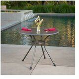 サンヴィラ Colfax 34インチ (86cm) スチール製 ビストロ テーブル