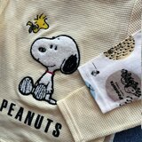 スヌーピー キッズ 長袖 2枚組 / イエロー x ホワイト 100cm