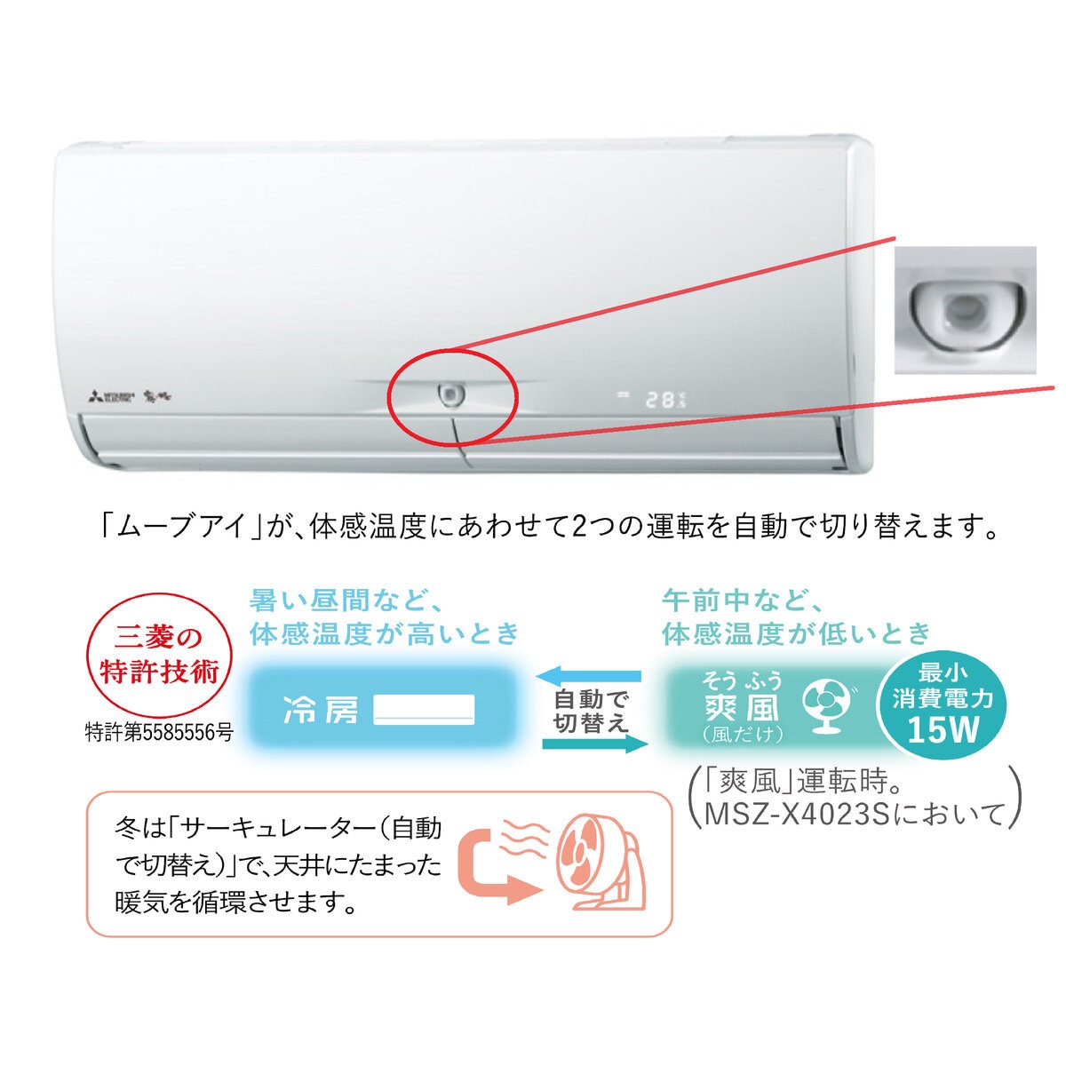 三菱電機 ルームエアコン 霧ヶ峰 MSZ-X2223 6畳