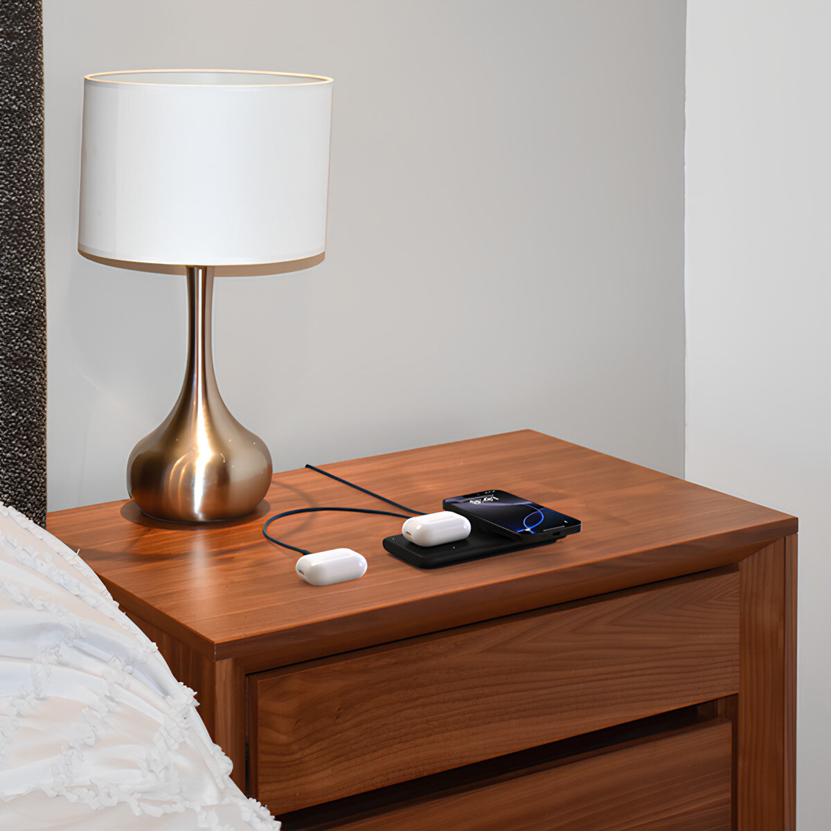 Belkin 2-in-1 ワイヤレス充電パッド USB-C ケーブル付き
