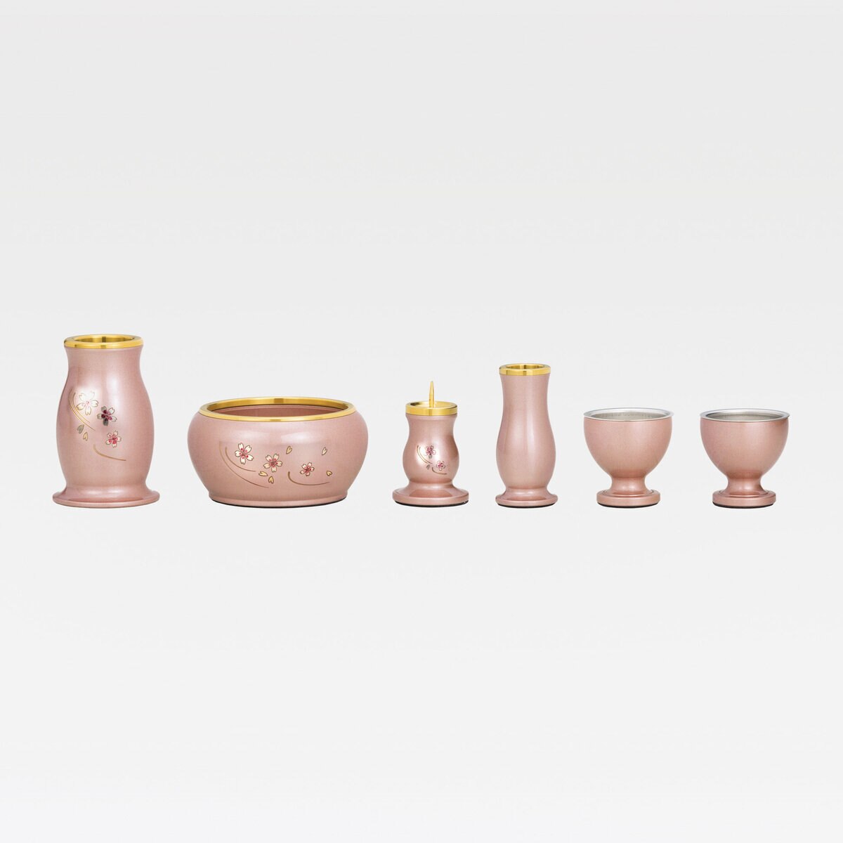 仏具 モーリス 6点セット 桜彫入 3.0