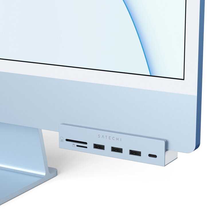 Satechi USB-C iMac 24インチ用クランプハブ ブルー Satechi USB-C iMac 24インチ用クランプハブ ブルー