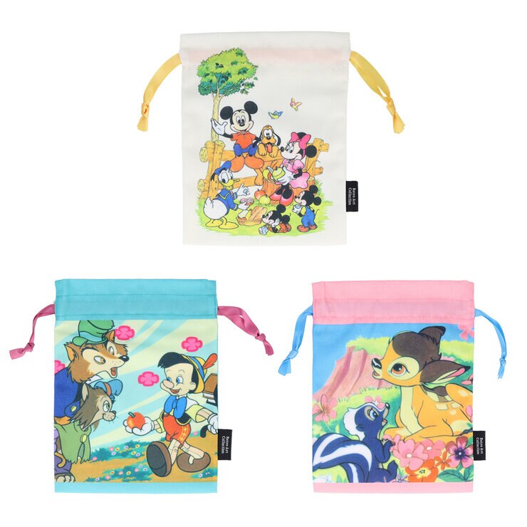 サンスター文具 ディズニーレトロ巾着 サンスター文具 ディズニーレトロ巾着