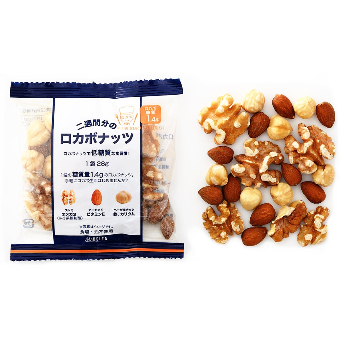 Costco　デルタ　14日間のロカボナッツ　14　袋　28g　X　Japan