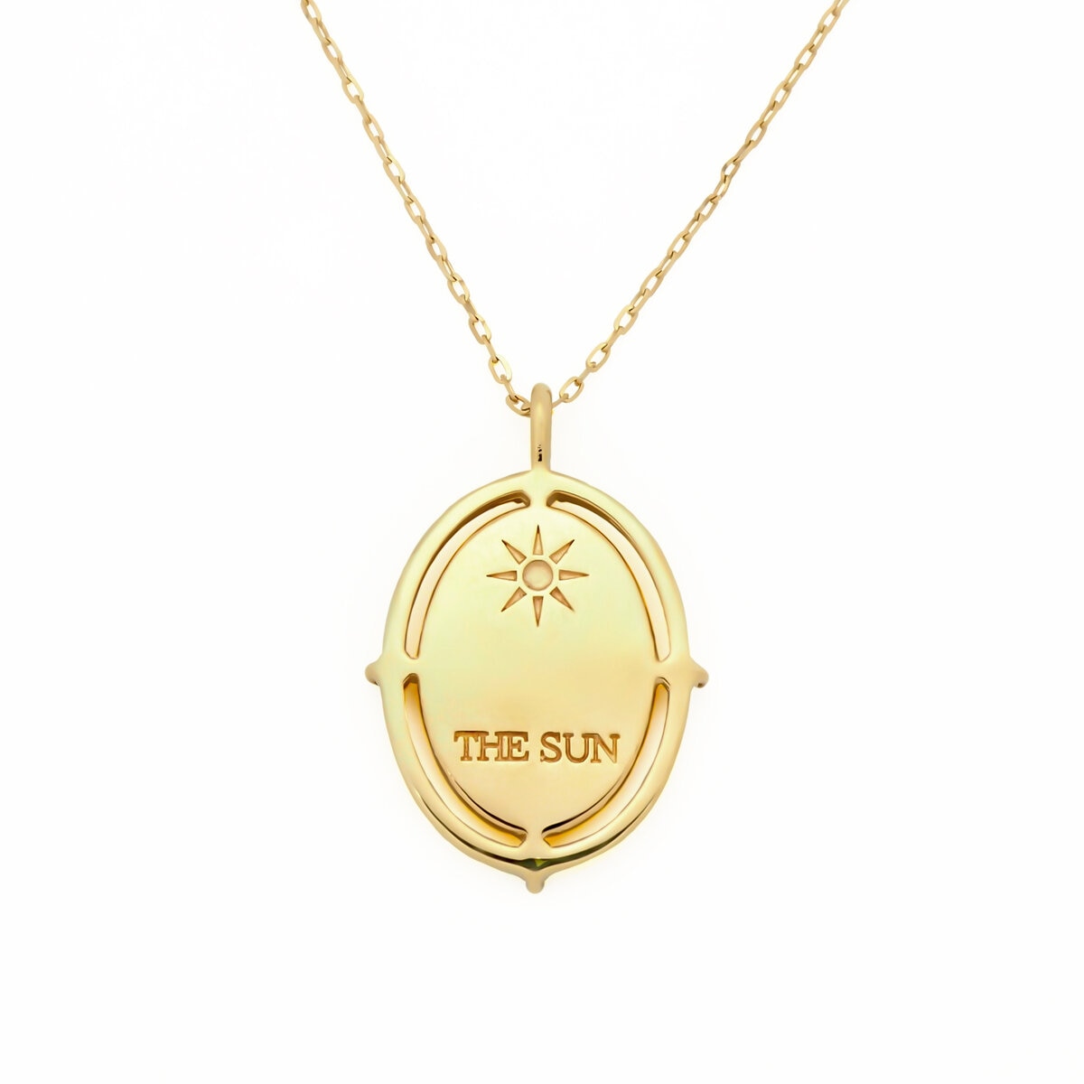 18K イエローゴールドタロットペンダント 「太陽」
