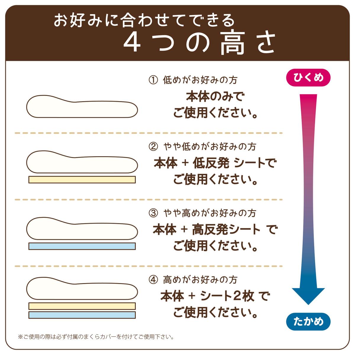 高さの調節ができるまくら ダブルエフ (Feel & Fit) ビーズわたタイプ