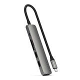 Satechi 6-in1 USB-C スリムマルチポートアダプター スペースグレー