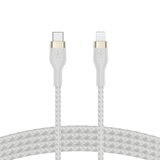 Belkin BoostCharge Pro Flex Lightningコネクタ付きUSB-C ケーブル 2m ホワイト CAA011BT2MWH