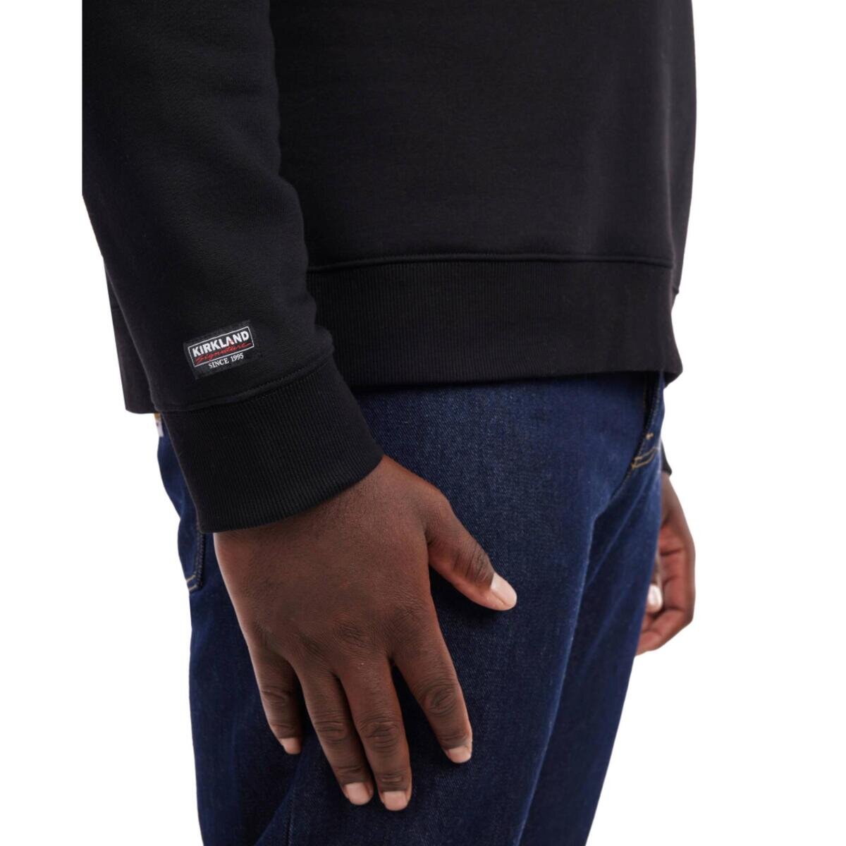 カークランドシグネチャー ユニセックス クルーネック スウェット ブラック L/XL