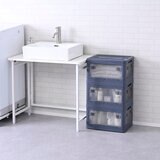 YAMAZEN コンテナフルオープンボックスS 3個組 チャコールグレー