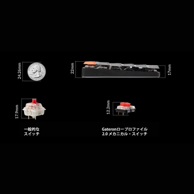 Keychron K5 Max QMK/VIA ワイヤレス カスタム・メカニカルキーボード RGB (ホットスワップ) 赤軸 JIS配列(かな印字なし)