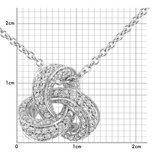 18Kホワイトゴールド 0.75カラット ダイヤモンドペンダント