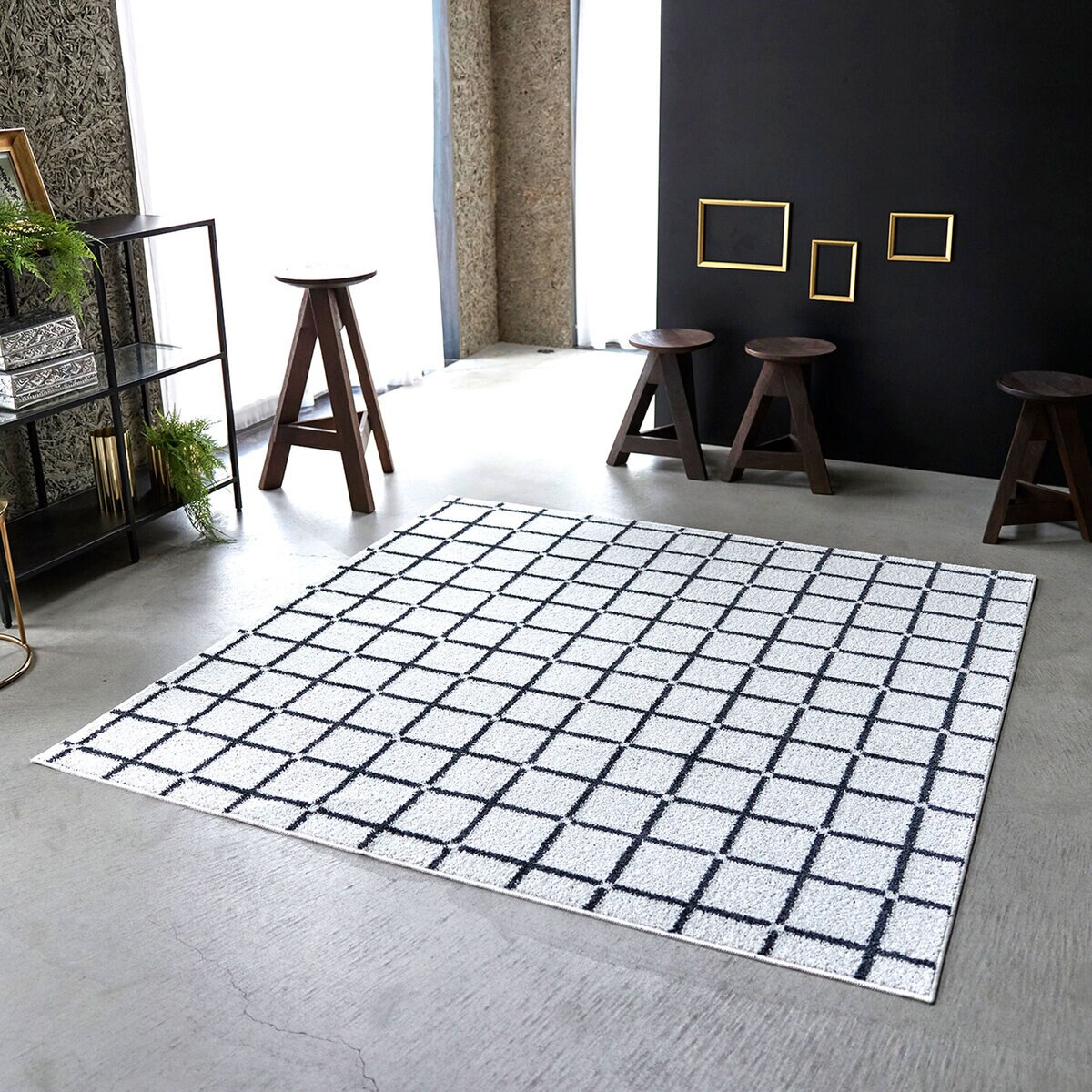 スミノエ ウォッシャブルラグ オセロ 185 x 185cm ホワイト