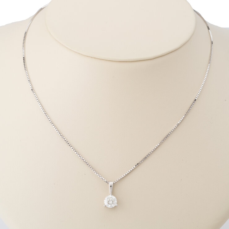 18K ホワイトゴールド 1.0カラット ダイヤモンド ペンダント 18K ホワイトゴールド 1.0カラット ダイヤモンド ペンダント
