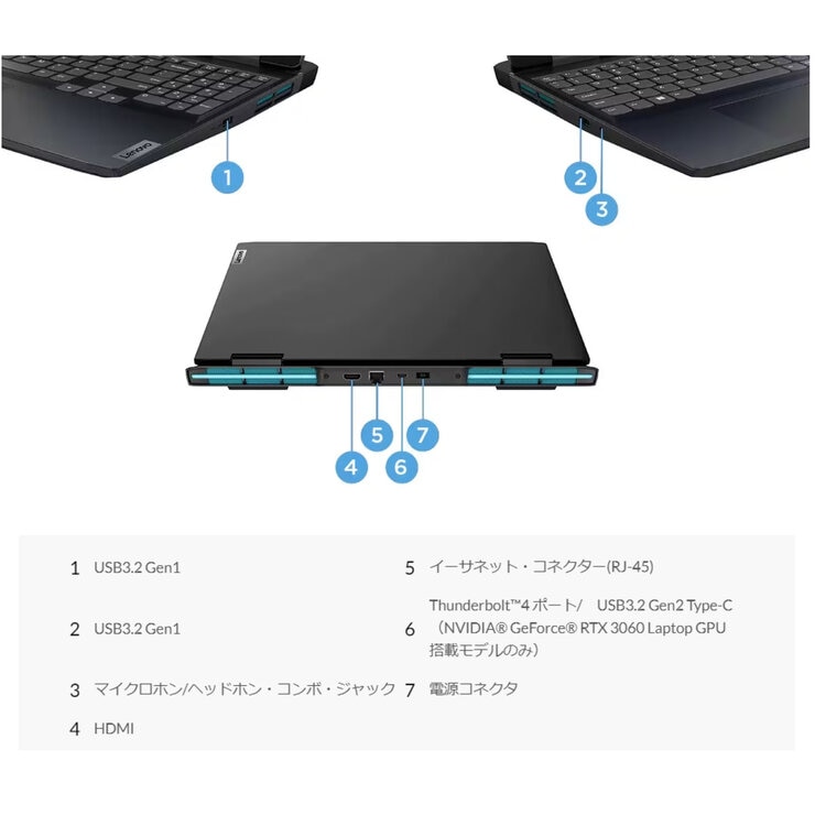Lenovo ゲーミングノートPC/Ideapad Gaming 370i/15.6インチ/Core i5-12450H/メモリ 16GB/SSD512GB/マウスつき/ブラック/82S90163JP