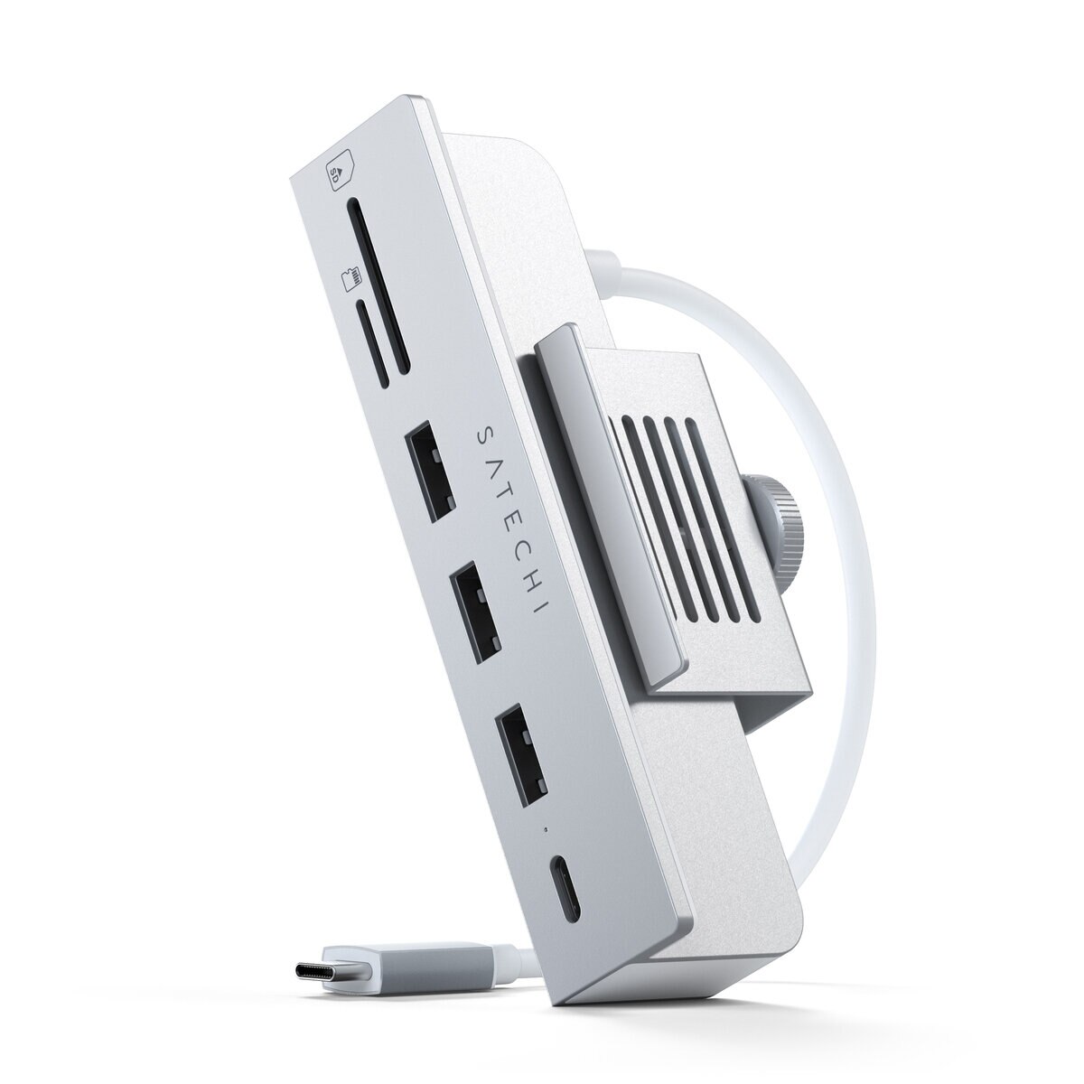 Satechi USB-C iMac 24インチ用クランプハブ シルバー