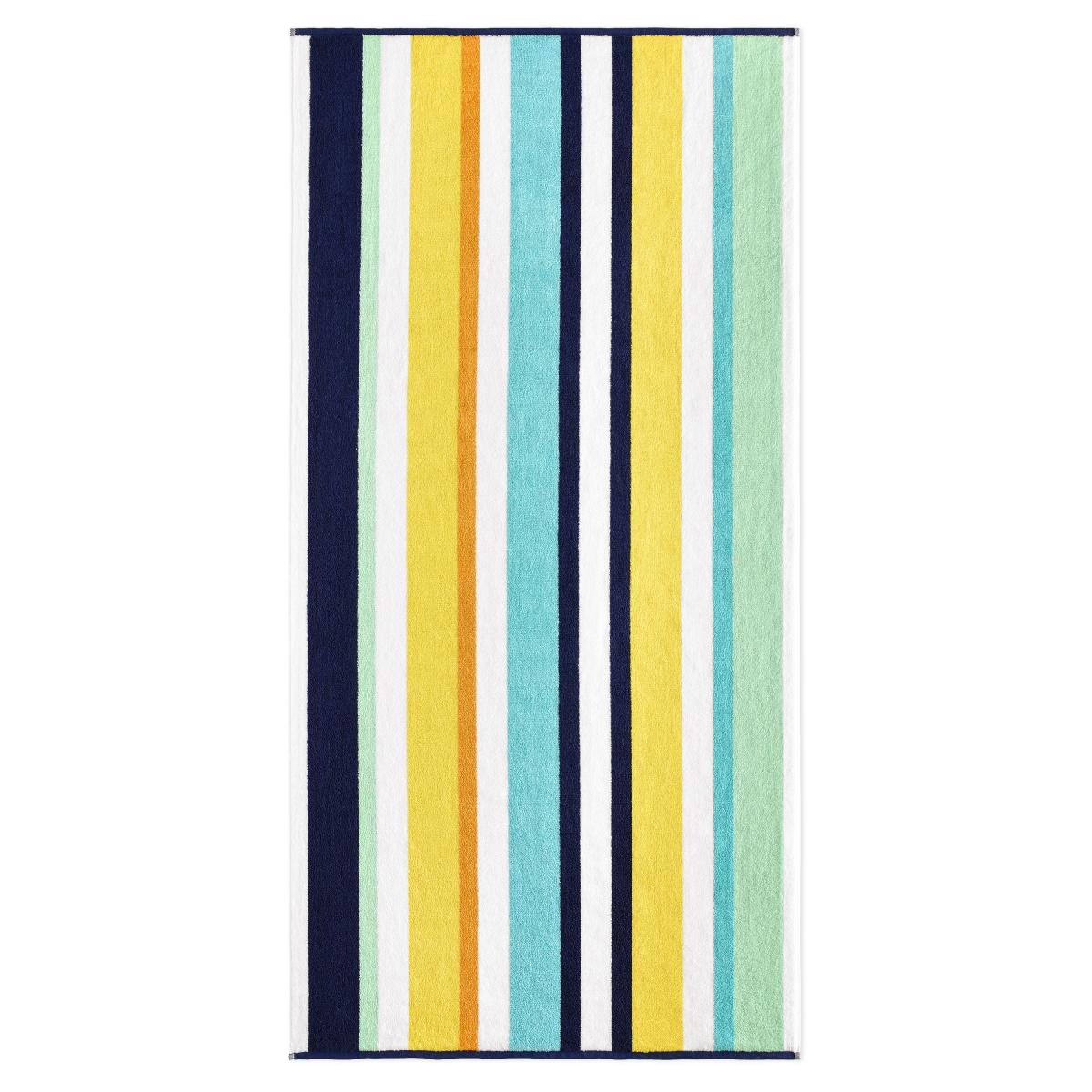 ロフト リゾートタオル 88cm x 177cm サニーストライプ ブルーデプス