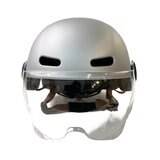 トップ 大人用 カジュアル 自転車ヘルメット シールド付 シルバー トップ 大人用 カジュアル 自転車ヘルメット シールド付 シルバー