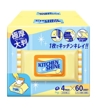 キッチンクリーナーワイプ キッチンシャイン 240枚入り