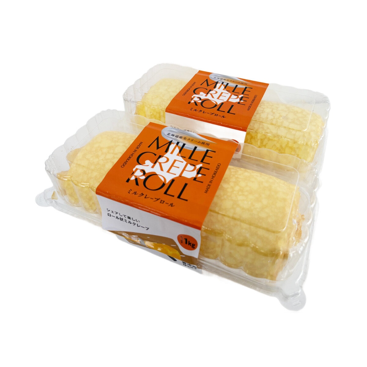 【冷凍】ミルクレープロールケーキ 1kg x 2本入 【冷凍】ミルクレープロールケーキ 1kg x 2本入
