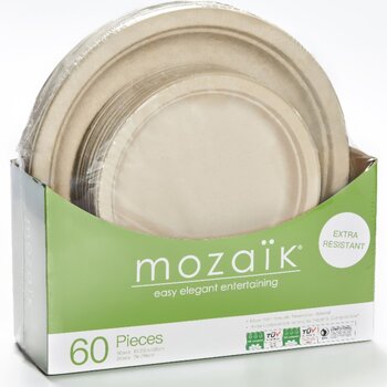 Mozaik パルプ ナチュラル プレート 60枚 Mozaik パルプ ナチュラル プレート 60枚