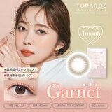 トパーズ ワンマンス ガーネット 2枚入り 指原莉乃イメージモデルカラコン 度なし (±0.00)