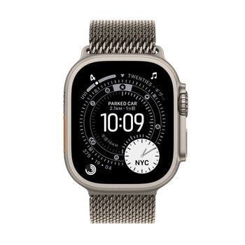 Apple Watch Ultra 3 Cellular 49mmナチュラルチタニウムケースとナチュラルチタニウムミラネーゼループ