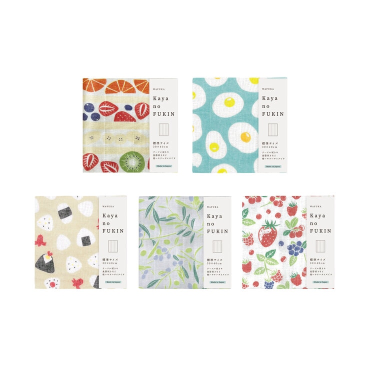 かやのふきん 5枚セット 約30cm x 40cm