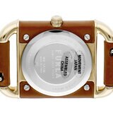 フルラ アルコ スクエア ブラウンレザーxステンレス 27mm クォーツ WW00017002L2