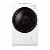 シャープ ドラム式洗濯機 7kg 乾燥 3.5kg クリスタルホワイト 右