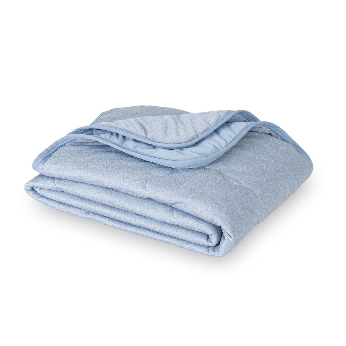 クーリング大判ひざ掛け 152cm x 177cm ヘザーブルー