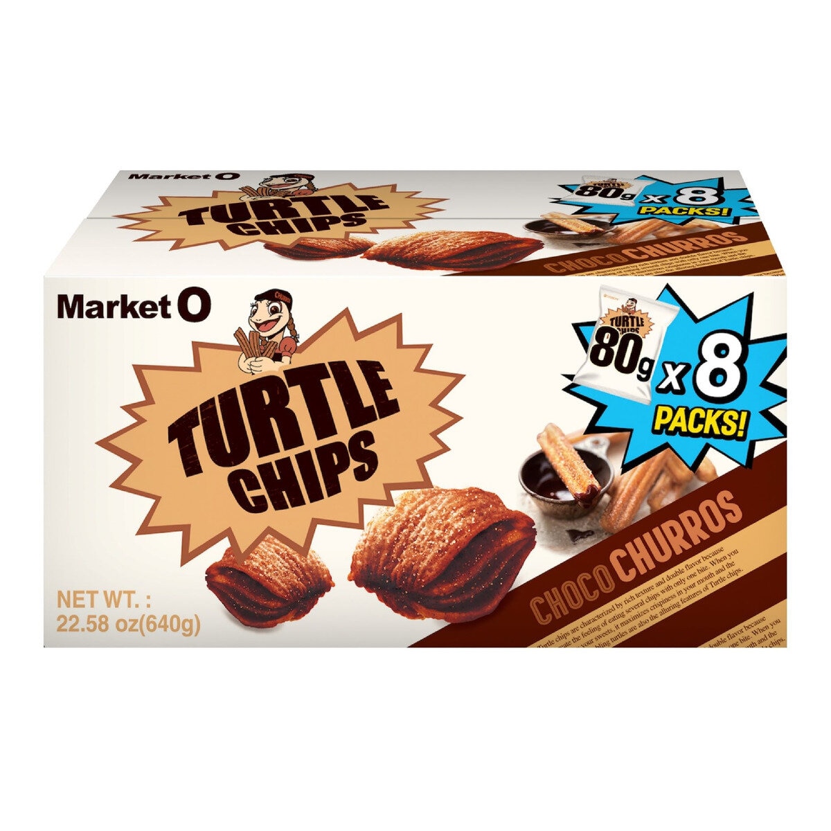 タートルチップチョコチュロス 80g × 8袋