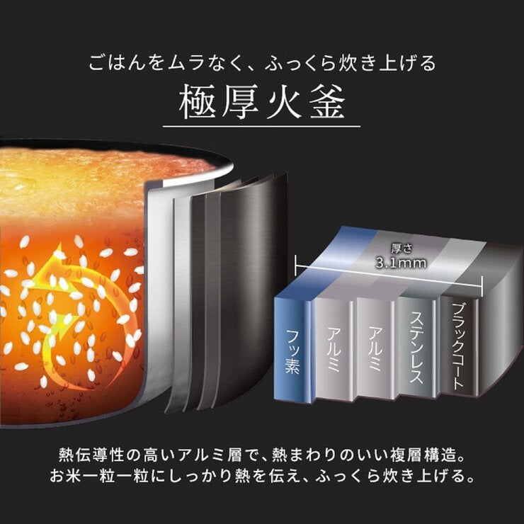 アイリスオーヤマ IHジャー炊飯器 5.5合 RC-IL50-B ブラック アイリスオーヤマ IHジャー炊飯器 5.5合 RC-IL50-B ブラック