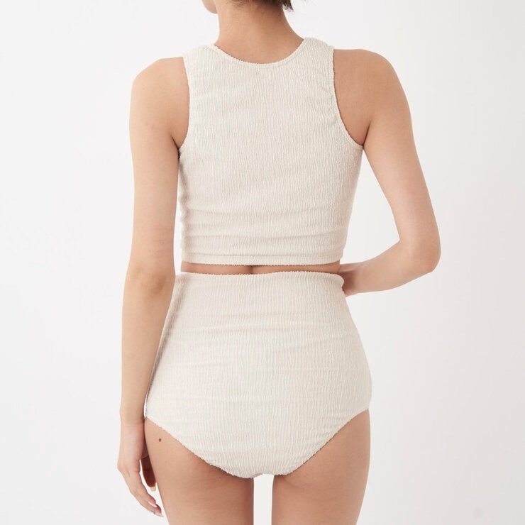 オーシャンパシフィック レディース 水着2点セット アイボリー M