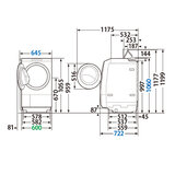 東芝 ドラム式洗濯乾燥機 ZABOON 洗濯12kg 乾燥 7kg  グランホワイト  左開き   TW-127XM3L  (W)