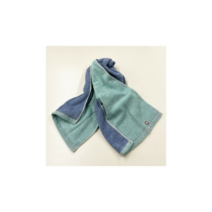 DAIRY PRAIRIE リバーシブル フェイスタオル 34cm x 80cm 3枚組 ミント/ブルー