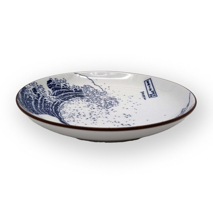 三郷陶器 北斎富士 8.0皿 25cm 美濃焼