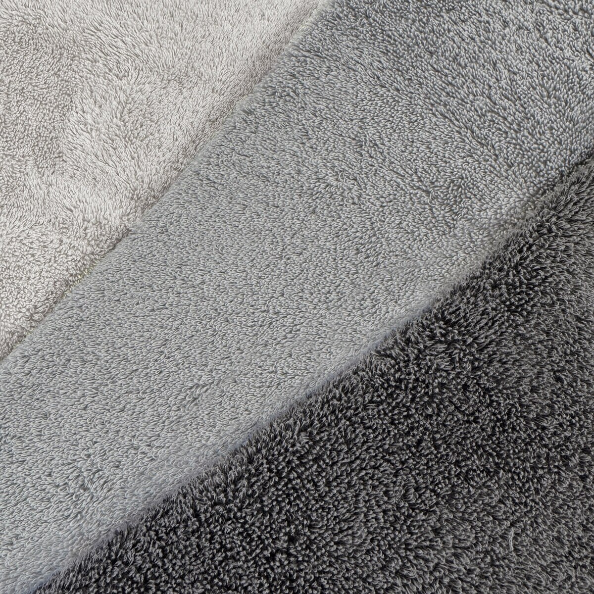 グラデーション バスタオル 60cm x 120cm 3枚組 グレー