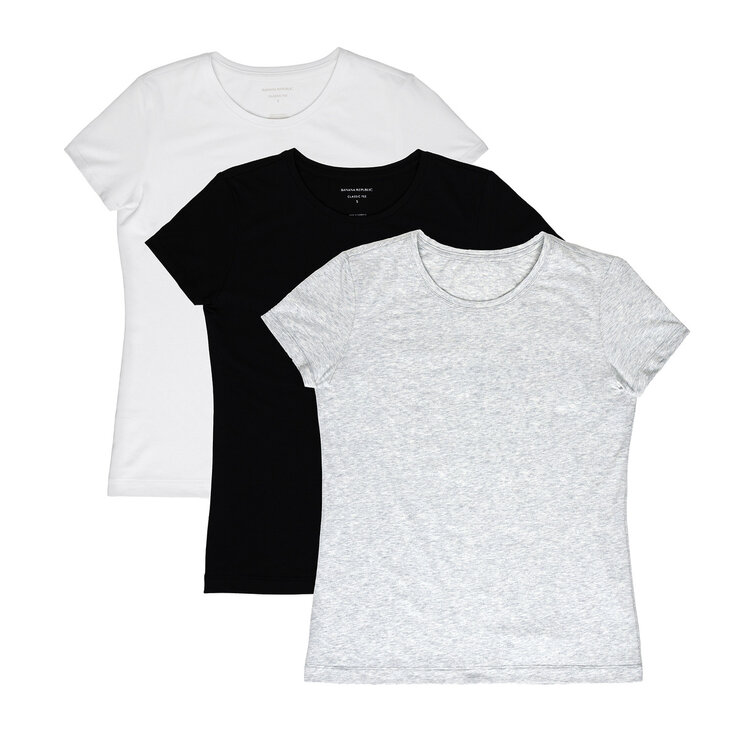 バナナ リパブリック ウィメンズ クルーネックTシャツ 3枚組