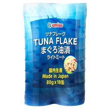 UMIOS 国内生産 ツナフレーク ライトミート 80g x 18缶パック